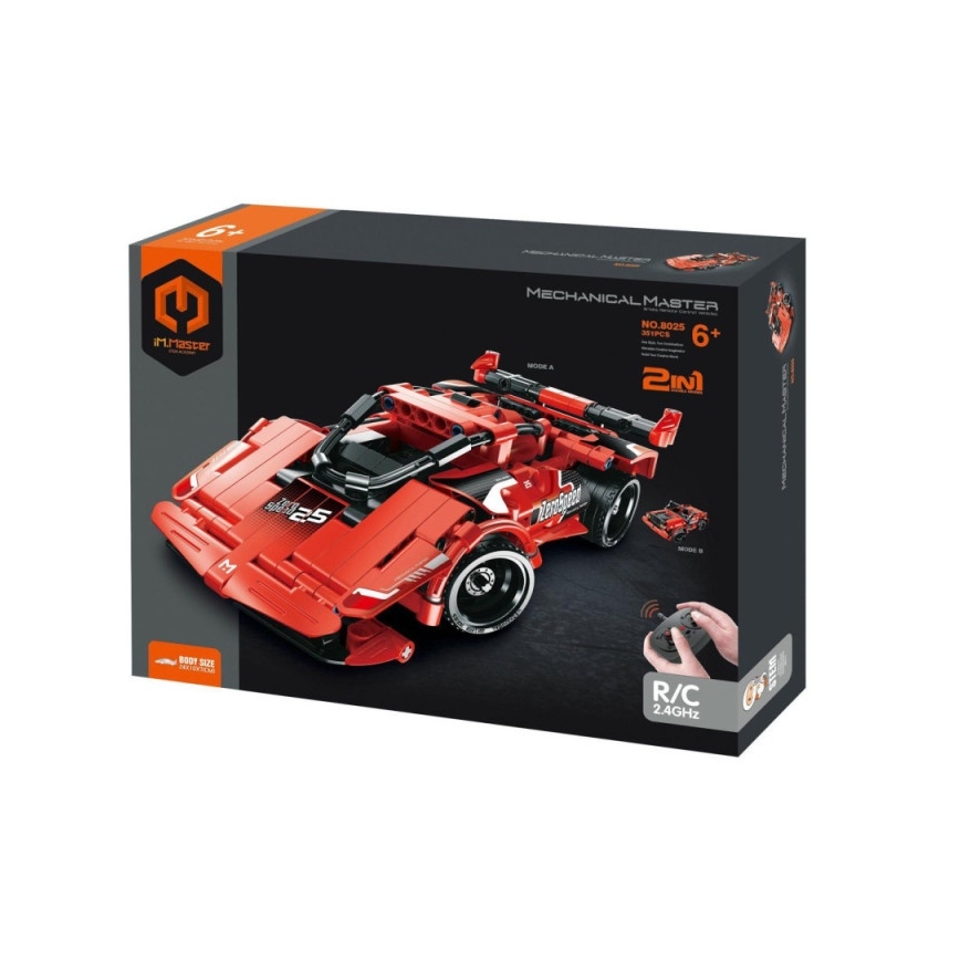 iM.Master - Set de construcción de coche 2 en 1, 3xAA + 3xAAA, 351 piezas y mando a distancia