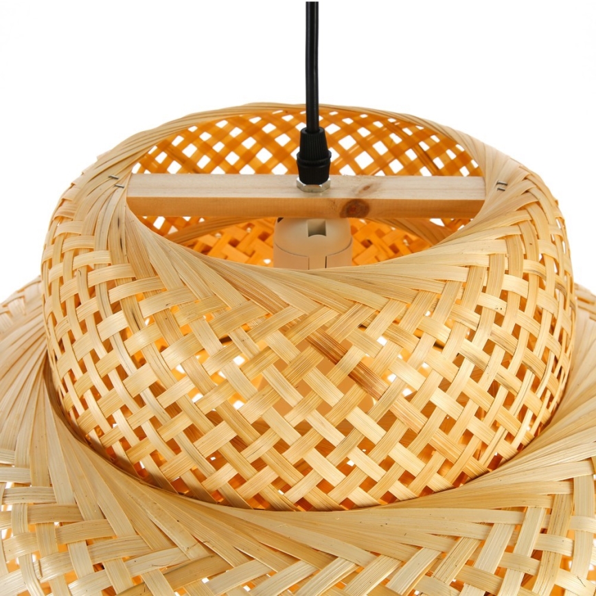 Lámpara colgante HILO 1xE27/40W/230V diá. 38 cm bambú