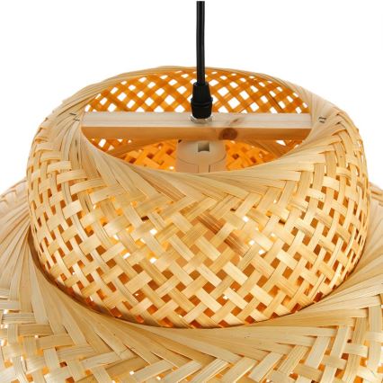 Lámpara colgante HILO 1xE27/40W/230V diá. 47 cm bambú
