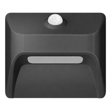 Immax 08307L - Luminaria LED recargable para escalones con sensor de movimiento y de crepúsculo STEP LIGHT LED/0,3W/3,7V 2200 mAh IP53 negro