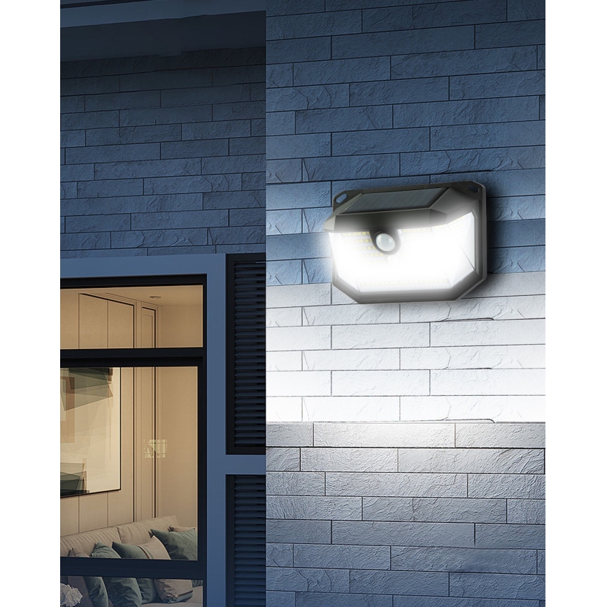 Aplique LED solar con sensor LED/4W/5,5V IP65 1200 mAh