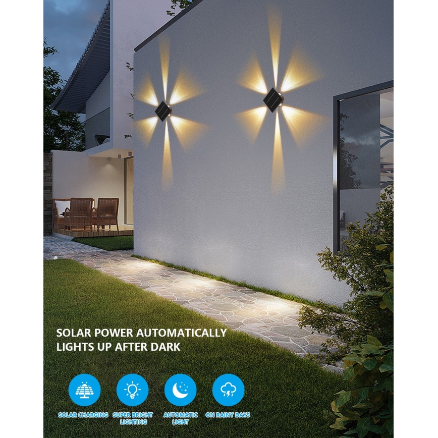 Aplique LED solar con sensor LED/2W/5V IP54 1300 mAh