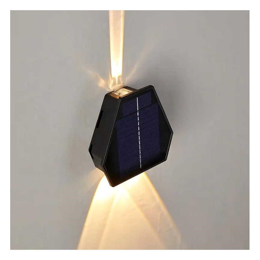 Lámpara de pared solar LED con sensor LED/2W/5V IP54 1300 mAh