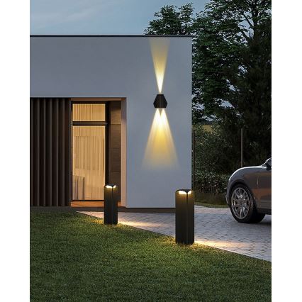 Lámpara de pared solar LED con sensor LED/2W/5V IP54 1300 mAh