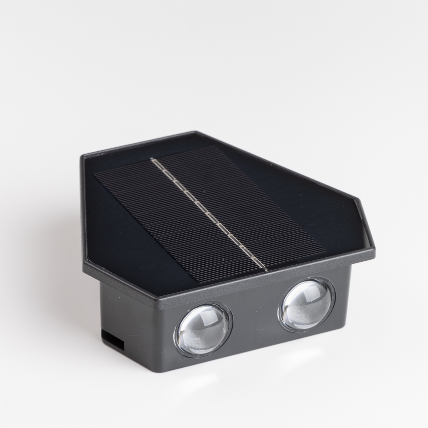 Lámpara de pared solar LED con sensor LED/2W/5V IP54 1300 mAh