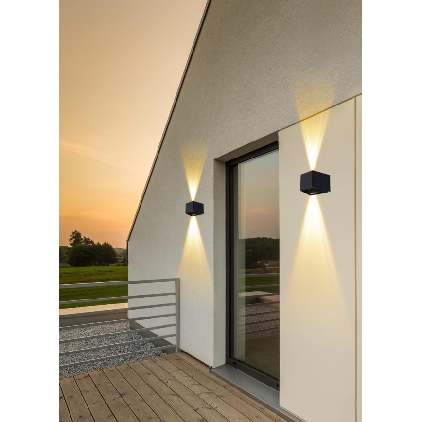 Lámpara de pared solar LED con sensor LED/2W/5V IP54 1300 mAh