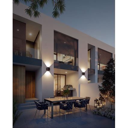 Lámpara de pared solar LED con sensor LED/2W/5V IP54 1300 mAh