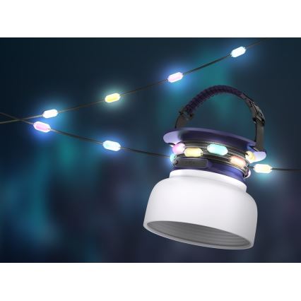 Lámpara portátil solar recargable LED RGB con cadena de luces LED/10W/5V 3600 mAh IP65 3600 mAh