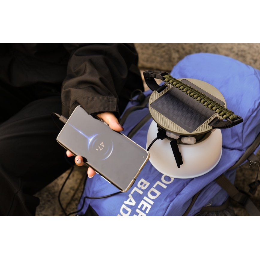 Lámpara portátil solar recargable LED RGB con cadena de luces LED/10W/5V 3600 mAh IP65 3600 mAh
