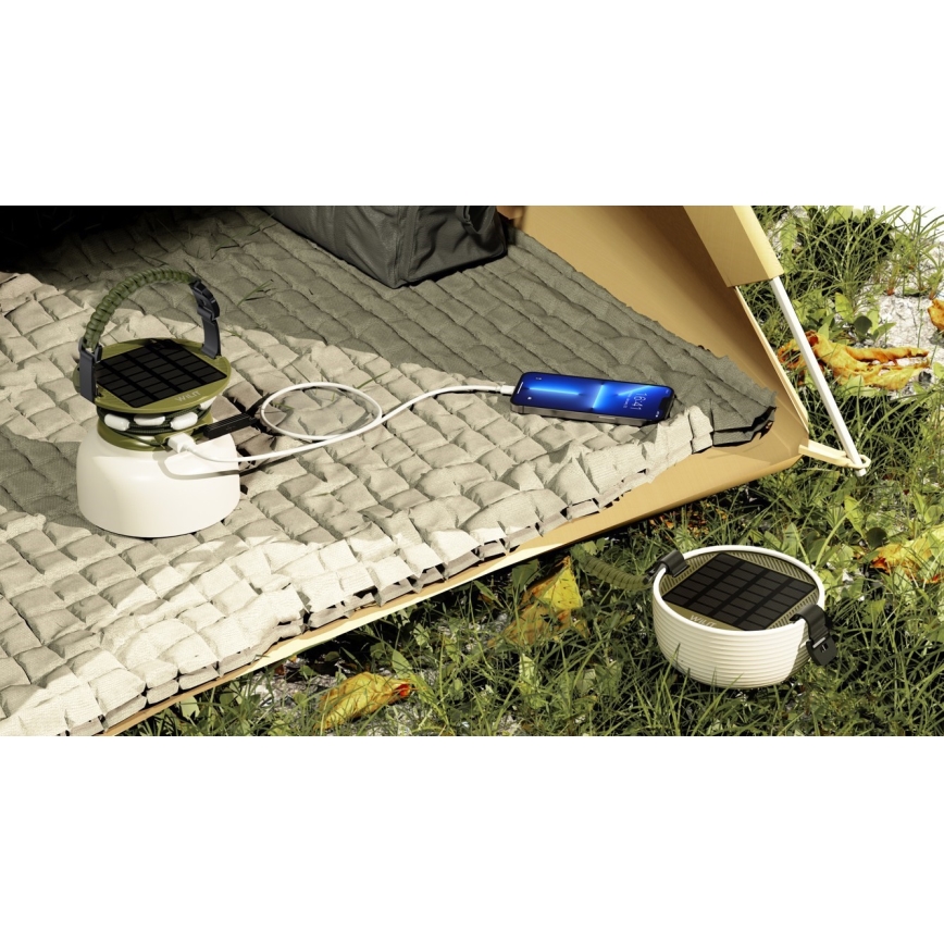 Lámpara portátil solar recargable LED RGB con cadena de luces LED/10W/5V 3600 mAh IP65 3600 mAh