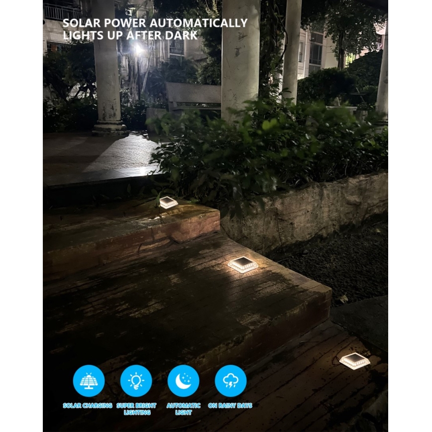 Iluminación solar LED exterior con sensor LED/0,03W/1,2V IP54 800 mAh