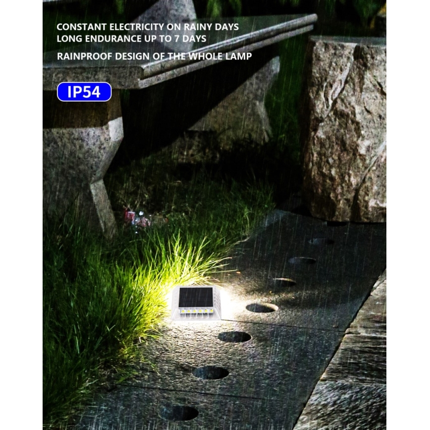 Iluminación solar LED exterior con sensor LED/0,03W/1,2V IP54 800 mAh