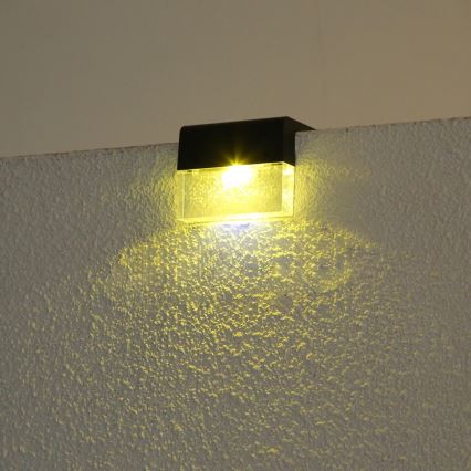 SET 2x LED RGB Aplique solar LED/1W/1,2V 3500K IP65 600 mAh