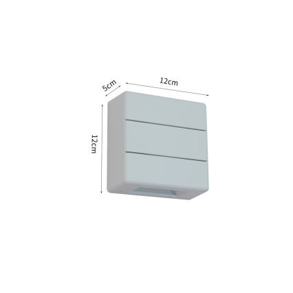 Aplique LED de pared para exterior LUXLINE 6W/230V 3000K IP54 blanco
