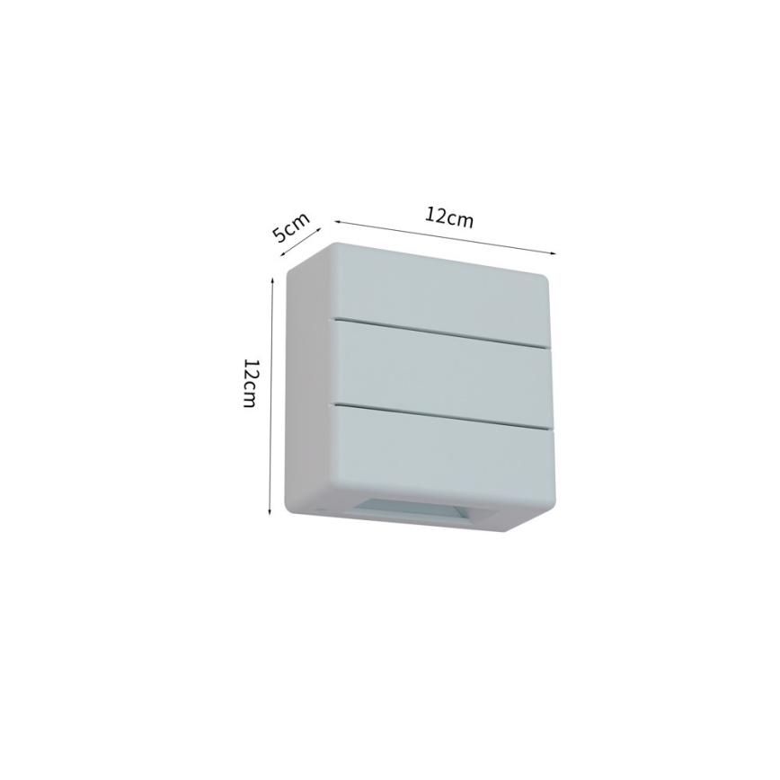 Aplique LED de pared para exterior LUXLINE 6W/230V 3000K IP54 blanco
