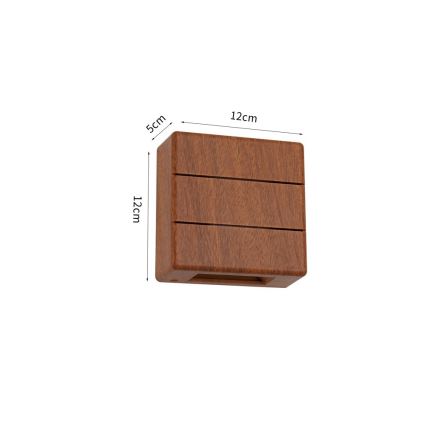Aplique de pared LED para exterior LUXLINE 6W/230V 3000K IP54 nogal