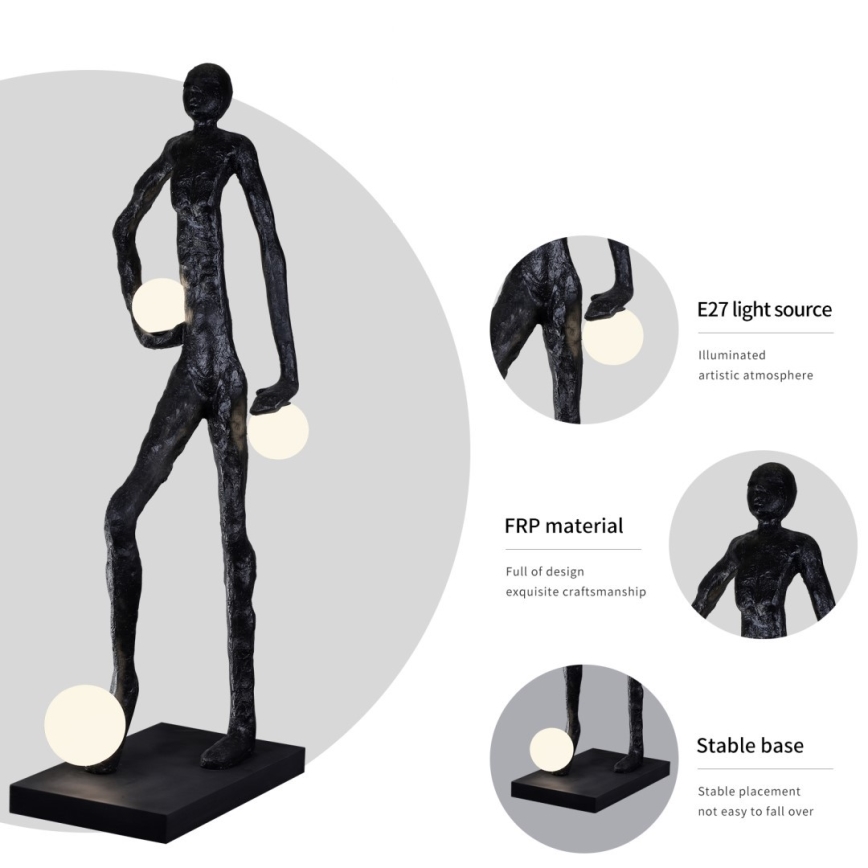 Lámpara de pie SILUETTE 3xE27/60W/230V 185 cm Aura