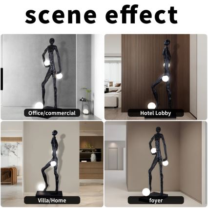 Lámpara de pie SILUETTE 3xE27/60W/230V 185 cm Aura