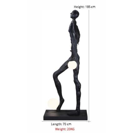 Lámpara de pie SILUETTE 3xE27/60W/230V 185 cm Aura