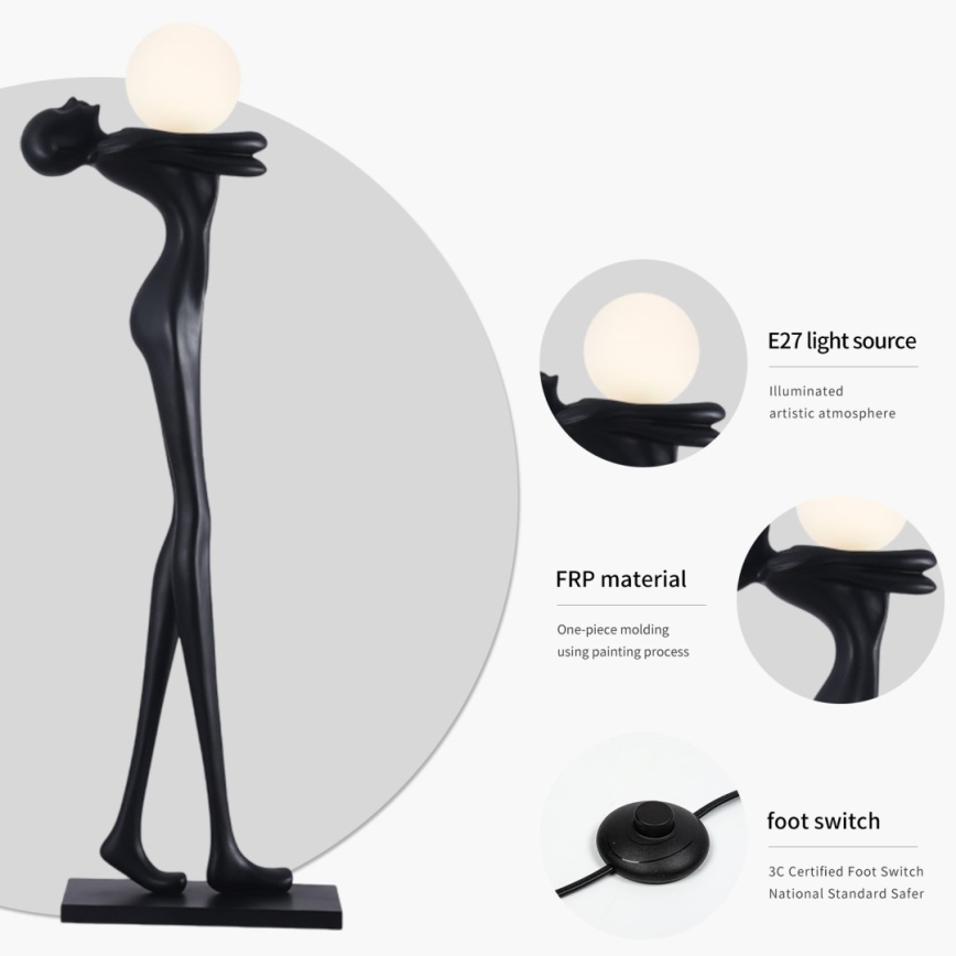 Lámpara de pie SILUETTE 1xE27/25W/230V 175 cm Human Woman
