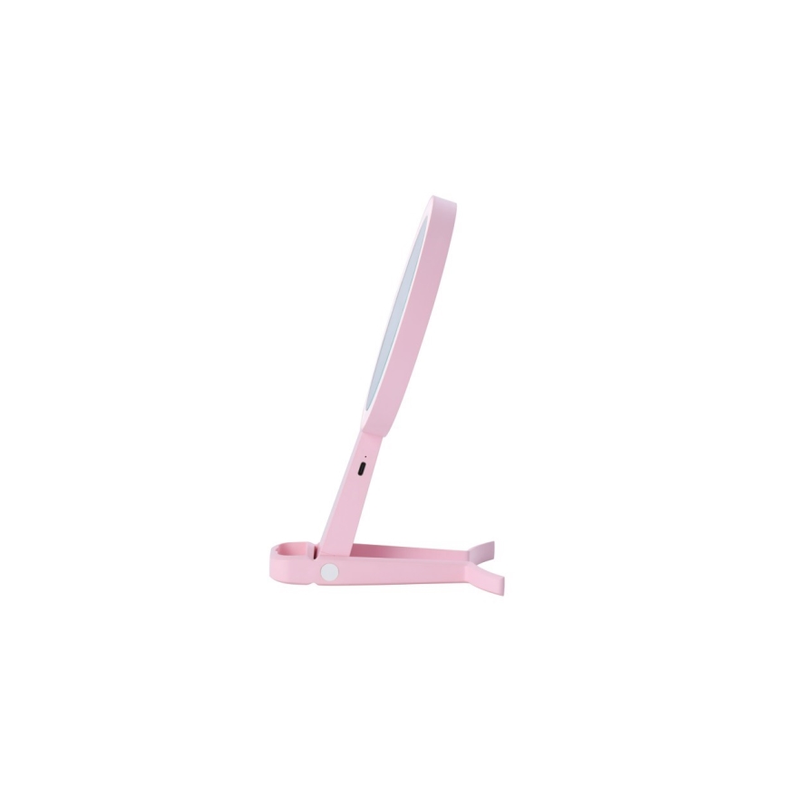 Immax 09102L - LED+CCT Espejo de maquillaje regulable SWEET LED/3W/5V rosa