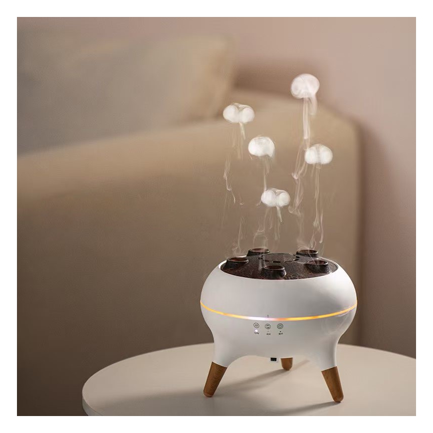Immax 09104L - Difusor de aroma y humidificador de aire JELLYFISH LED/11W/5V