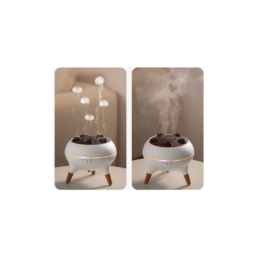 Immax 09104L - Difusor de aroma y humidificador de aire JELLYFISH LED/11W/5V