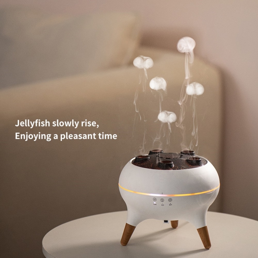 Immax 09104L - Difusor de aroma y humidificador de aire JELLYFISH LED/11W/5V
