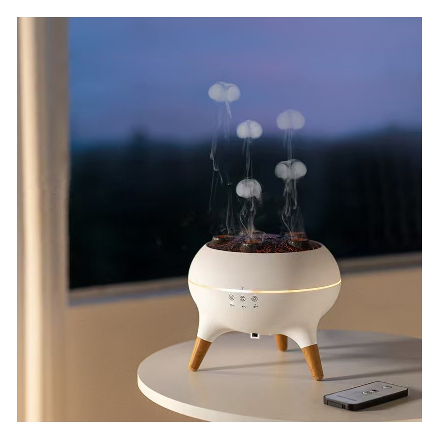 Immax 09104L - Difusor de aroma y humidificador de aire JELLYFISH LED/11W/5V