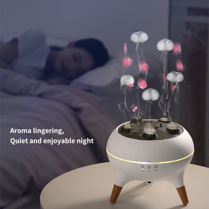 Immax 09104L - Difusor de aroma y humidificador de aire JELLYFISH LED/11W/5V