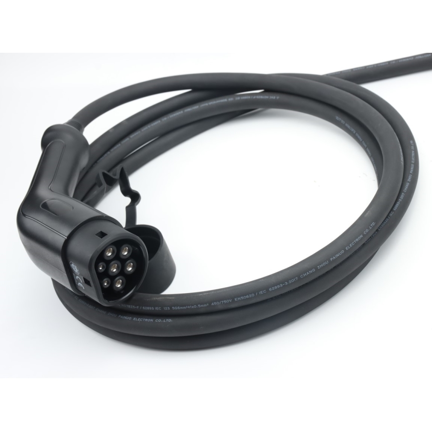 Immax - Estación de carga portátil para vehículos eléctricos (VE), CA Tipo 2, 16 A/380 V, 11 kW, con enchufe 230 V y cable de 5 m, Wi-Fi Tuya