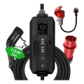 Immax - Estación de carga portátil para vehículos eléctricos (VE), CA Tipo 2, 16 A/380 V, 11 kW, con enchufe 230 V y cable de 5 m, Wi-Fi Tuya