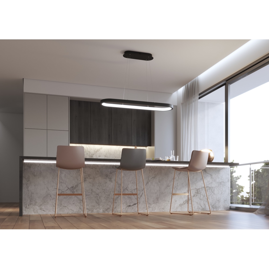 Immax NEO 07077L - Lámpara colgante LED regulable con cable HIPODROMO LED/66W/230V Tuya + mando a distancia