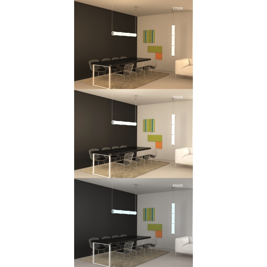 Immax NEO 07102L - Lámpara colgante LED regulable con cable BAMBOOS LED/30W/230V 90 cm Tuya + mando a distancia