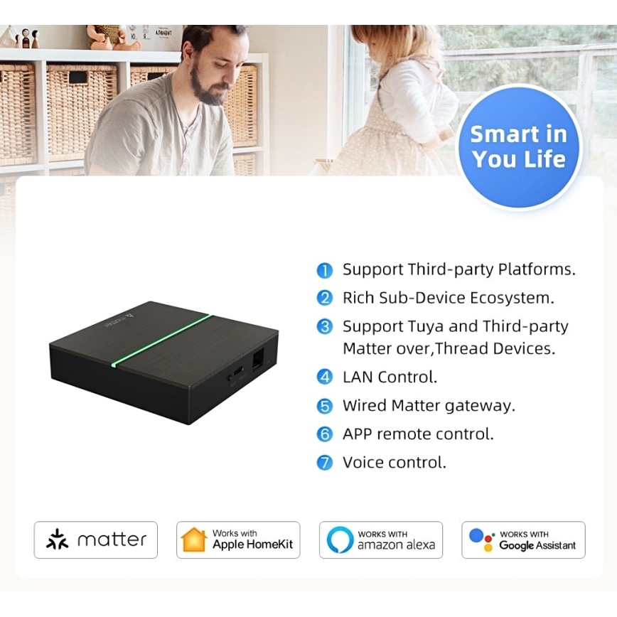 Immax NEO 07117-5 - Puente MATTER inteligente Zigbee 3.0 230V Wi-Fi