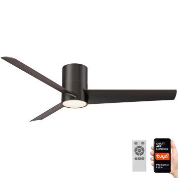 Immax NEO 07135-B - Ventilador de techo LED FRESH LED/18W/230V Wi-Fi Tuya negro + control remoto