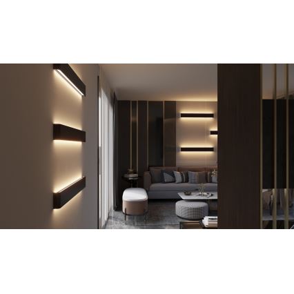 Immax NEO 07137-B - LED SMART Aplique regulable LINEA negro LED/40W/230V + control remoto 76 cm Tuya ZigBee