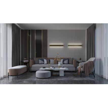 Immax NEO 07137-G - LED SMART Aplique regulable LINEA dorado LED/40W/230V + control remoto 76 cm Tuya ZigBee