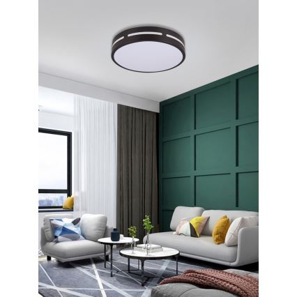 Immax NEO 07152-B30 - Plafón LED regulable NEO LITE PERFECTO LED/24W/230V Wi-Fi Tuya negro + mando a distancia