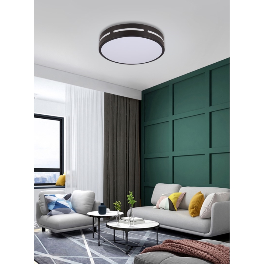 Immax NEO 07152-B30 - Plafón LED regulable NEO LITE PERFECTO LED/24W/230V Wi-Fi Tuya negro + mando a distancia