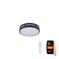Immax NEO 07152-B30 - Plafón LED regulable NEO LITE PERFECTO LED/24W/230V Wi-Fi Tuya negro + mando a distancia