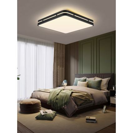 Immax NEO 07154-B30 - Lámpara de techo LED regulable NEO LITE PERFECTO LED/24W/230V Wi-Fi Tuya negra + mando a distancia