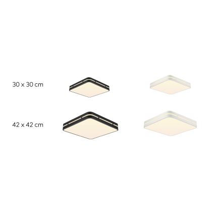 Immax NEO 07154-B30 - Lámpara de techo LED regulable NEO LITE PERFECTO LED/24W/230V Wi-Fi Tuya negra + mando a distancia