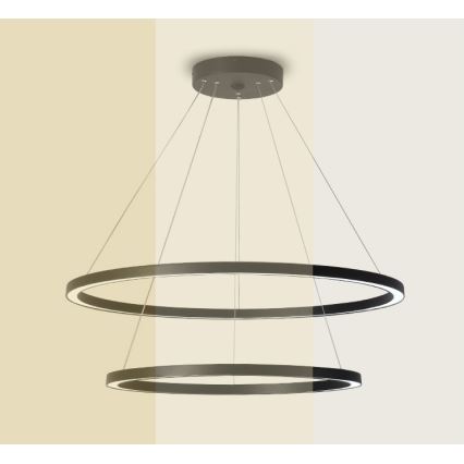 Immax NEO 07158-B80-60 - Lámpara de araña LED regulable FINO LED/93W/230V Tuya negro + mando a distancia