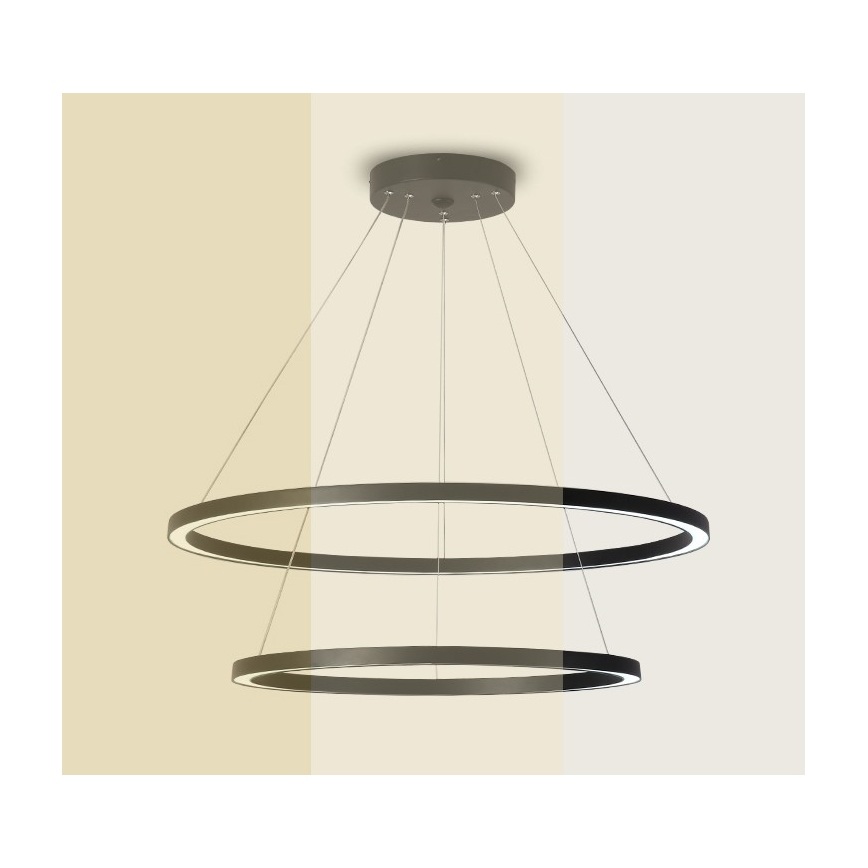 Immax NEO 07158-B80-60 - Lámpara de araña LED regulable FINO LED/93W/230V Tuya negro + mando a distancia