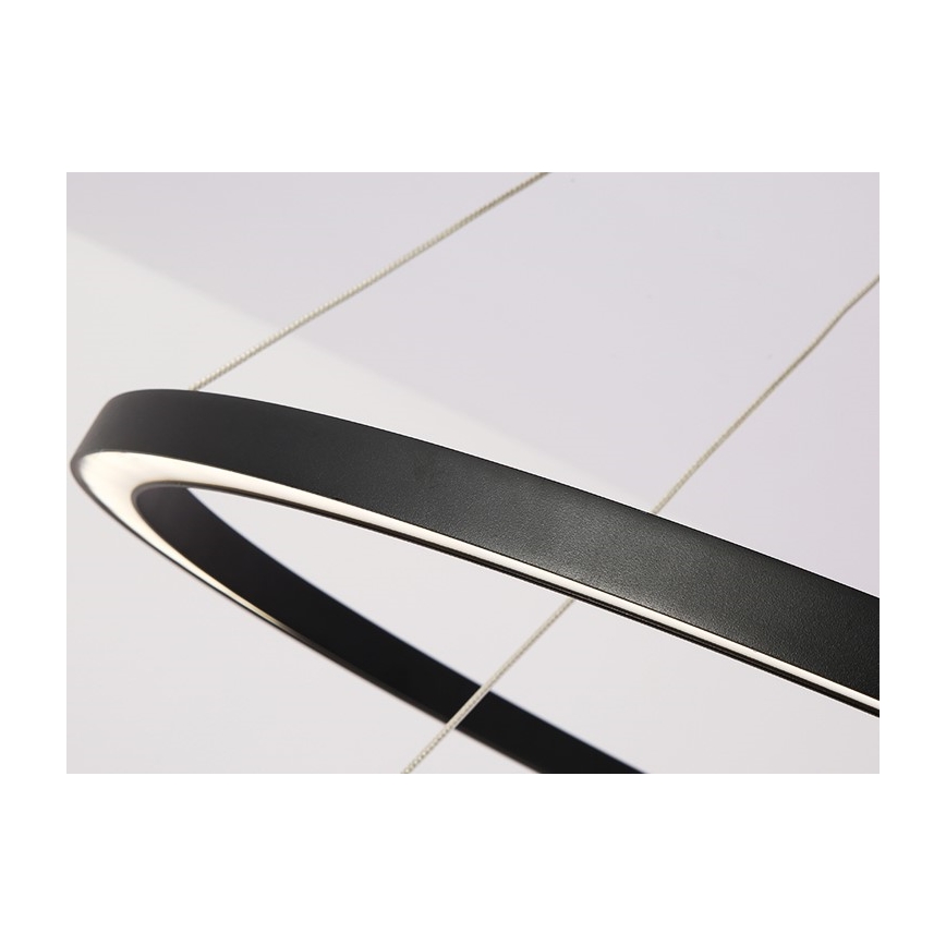 Immax NEO 07158-B80-60 - Lámpara de araña LED regulable FINO LED/93W/230V Tuya negro + mando a distancia