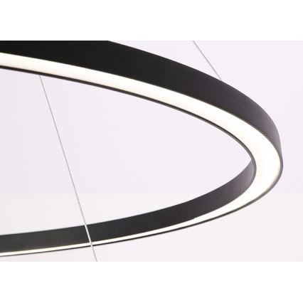 Immax NEO 07158-B80-60 - Lámpara de araña LED regulable FINO LED/93W/230V Tuya negro + mando a distancia