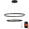 Immax NEO 07158-B80-60 - Lámpara de araña LED regulable FINO LED/93W/230V Tuya negro + mando a distancia