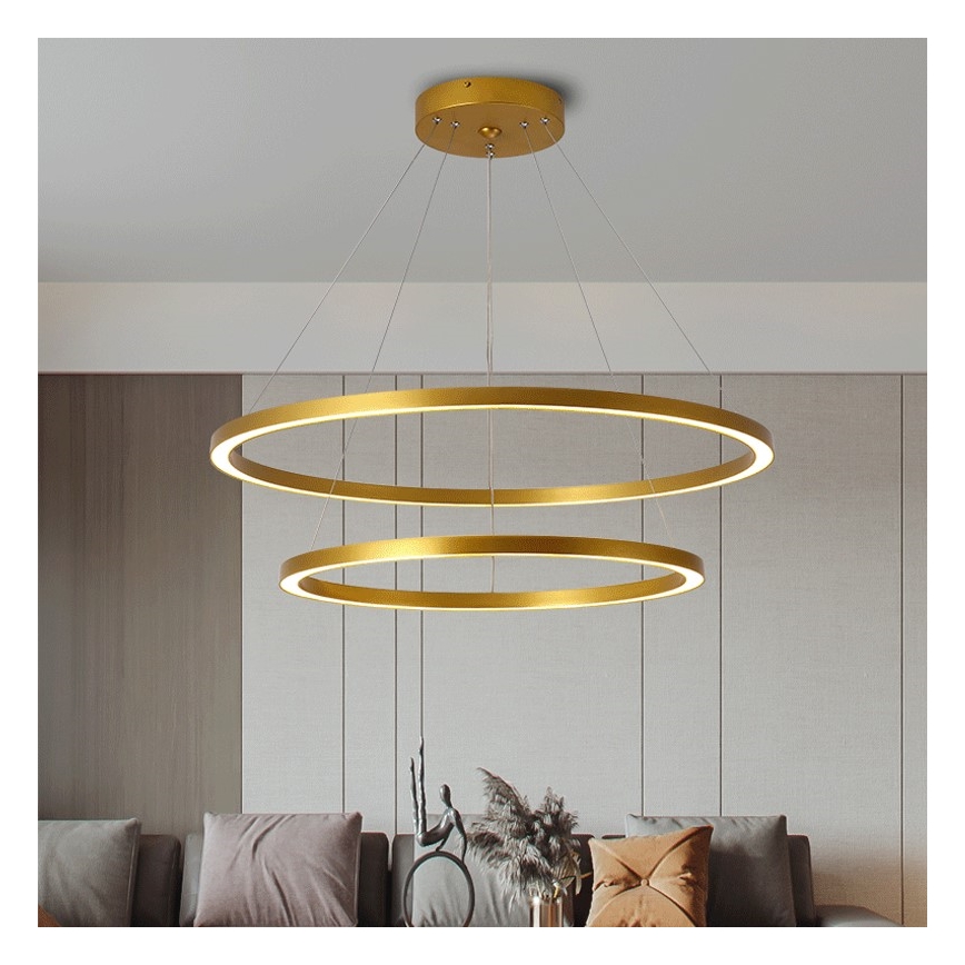 Immax NEO 07159-G80-60 - Lámpara de araña LED regulable FINO LED/93W/230V Tuya dorado + mando a distancia