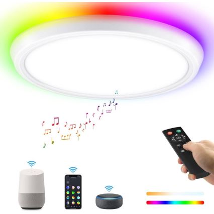 Immax NEO 07164-40 - LED RGB+CCT Plafón regulable NEO LITE TUDO LED/50W/230V Wi-Fi Tuya + Control remoto